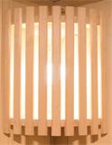 Complete wooden wall lamp